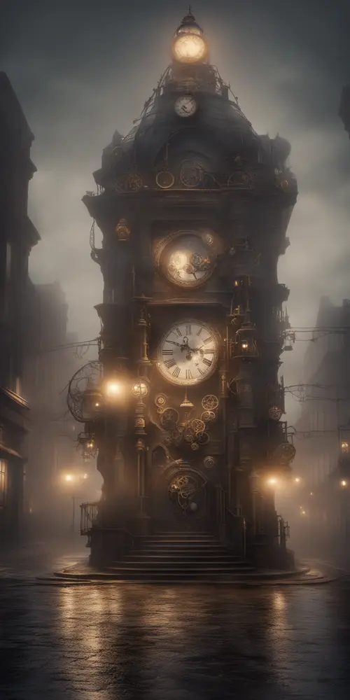 Cyber Steam-Punk Christmas wallpaper